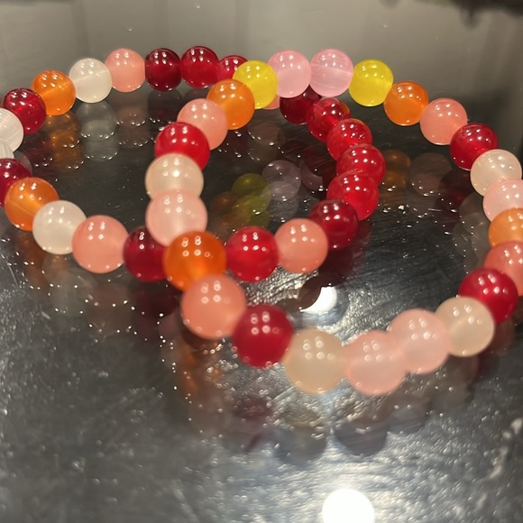 Hand made rainbow beaded bracelets - Picture 9 of 9